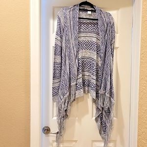 American Rag blue/white/grey long sweater